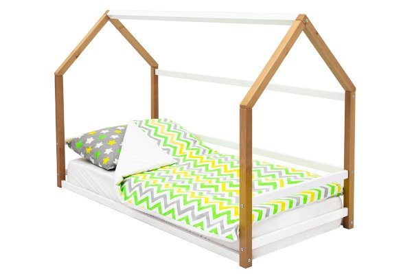 Детская кровать-домик Монтессори Svogen цвет дерево-белый (Бельмарко)